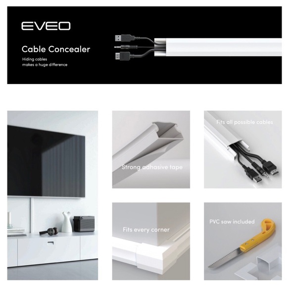 [EVEO] BNIB 150” Cable Raceway Cord Concealer - Picture 3 of 8